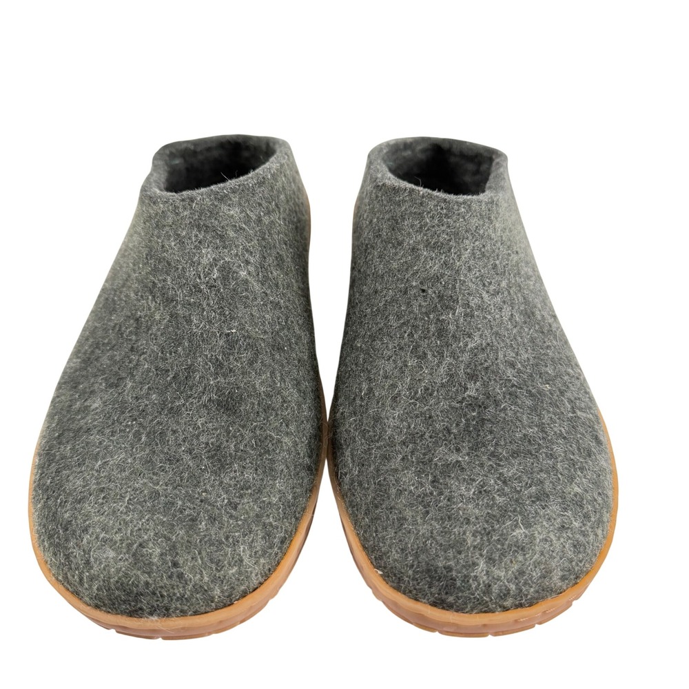 Glerups Model G Forest Green Wool Felt Slip On Shoes Rubber Sole Womens 38/US 8